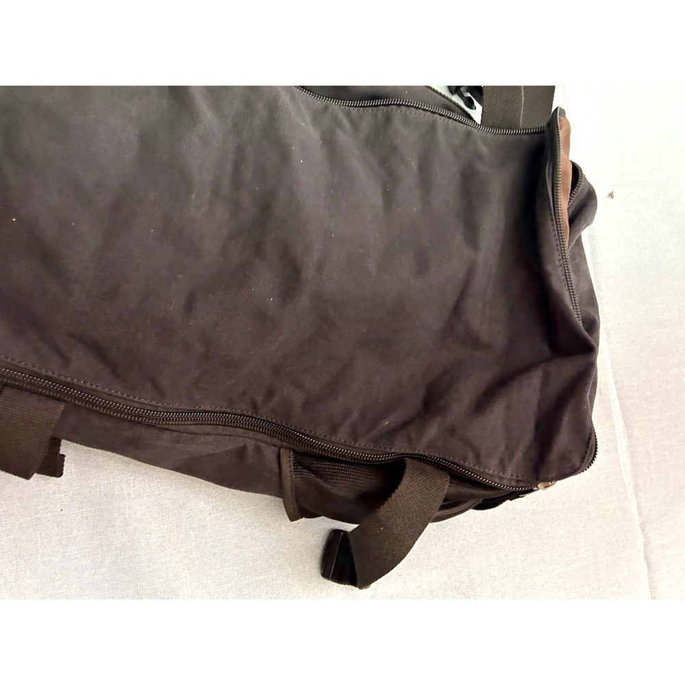 Canvas Travel Backpack / Shoulder Bag Black - Picture 4 of 8